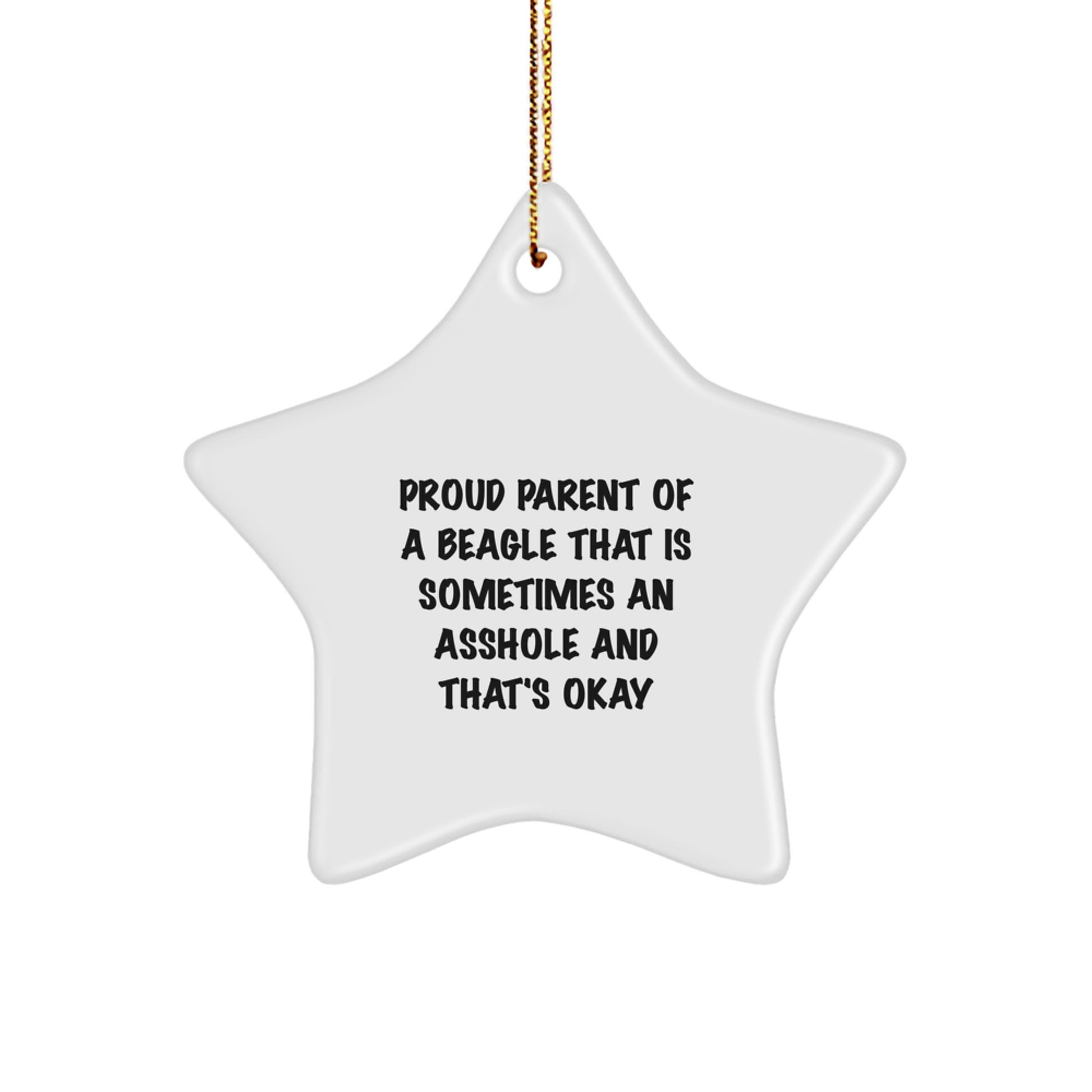 Funny Beagle Dog Star Ornament Gifts for Men and Women, Proud Parent Christmas Unique Gifts from Friends and Family - Image 1