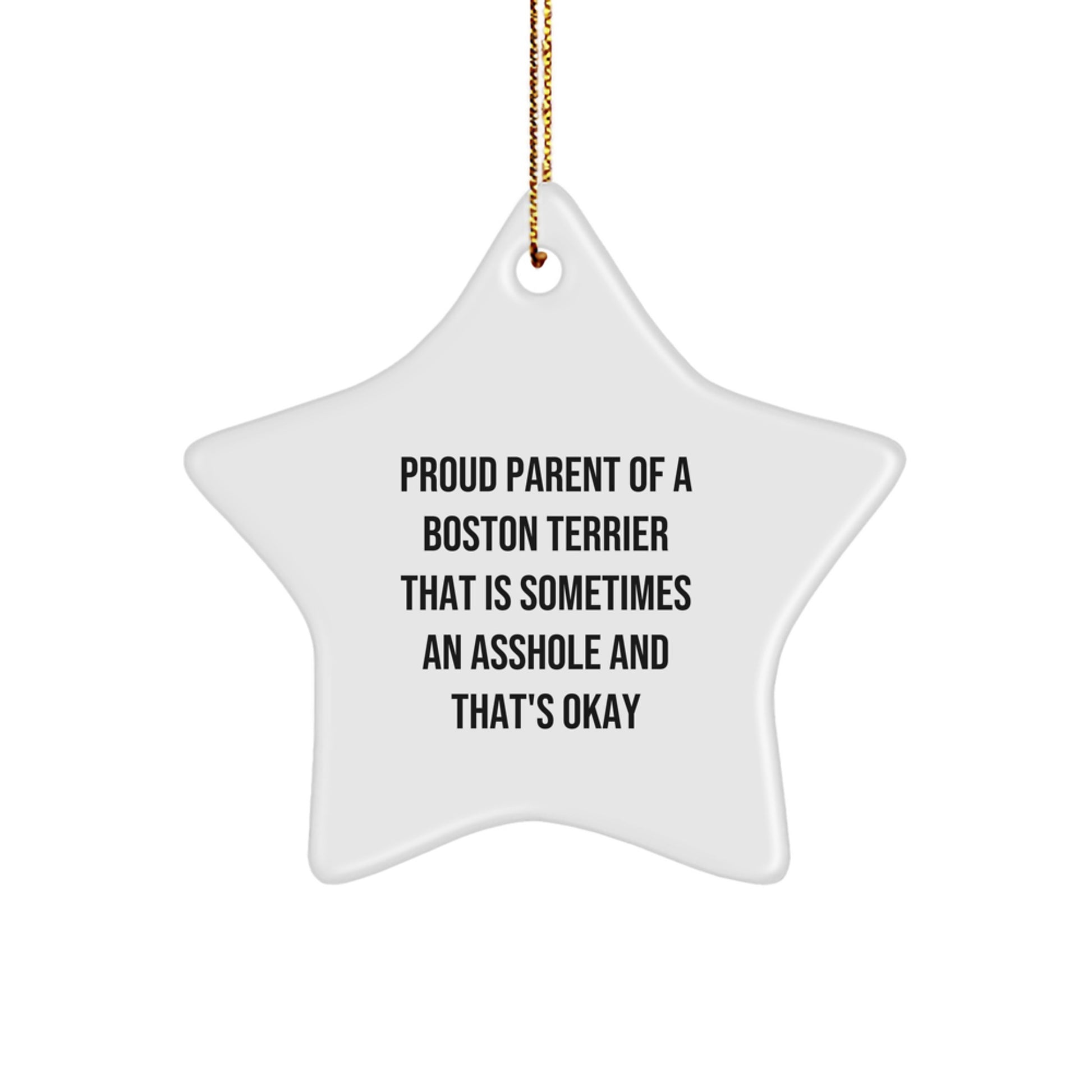 Boston Terrier Dog Gifts, Funny Star Ornament for Christmas, Gifts from Friends and Family to Boston Terrier Dog Owners - Image 1