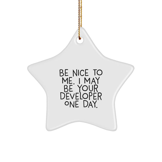 Cute Developer Star Ornament Gifts from Friends to Developer Friends for Christmas Unique Gifts - Image 1