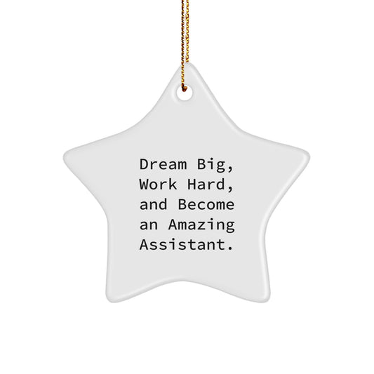 Funny Assistant Christmas Unique Gifts from Men Friends to Amazing Assistants Star Ornament - Image 1