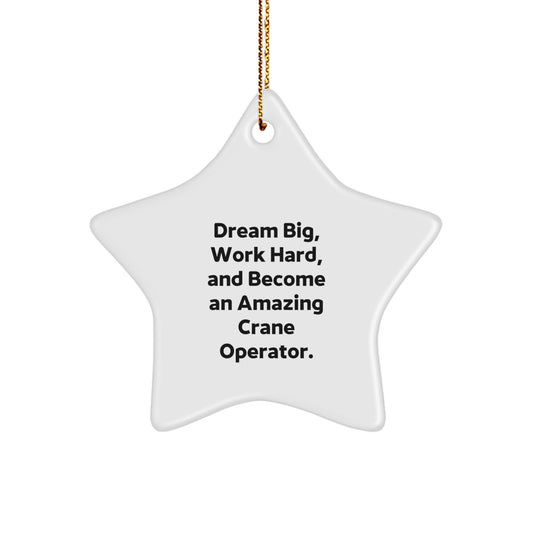 Funny Inspirational Gifts from Men to Crane Operator Friends and Family - Star Ornament for Christmas Unique Gifts - Image 1