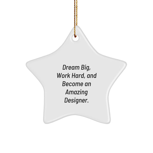 Inspiring Designer Star Ornament Gifts for Him or Her, Funny Quote, Christmas Unique Decorations from Family to Friends - Image 1