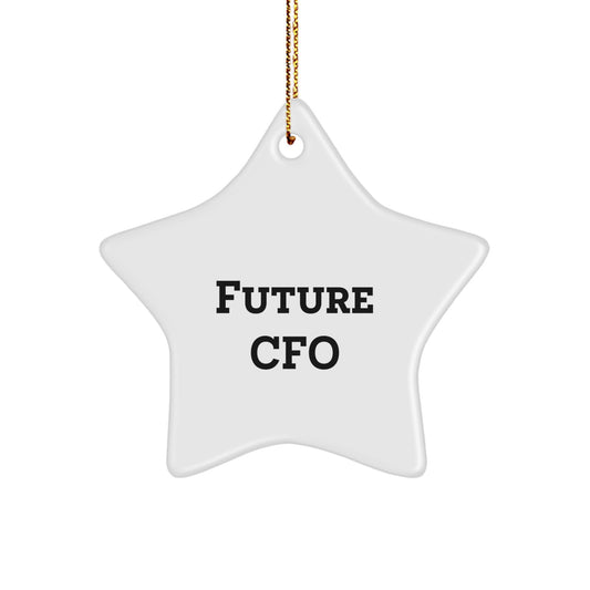 Funny Future CFO Gifts, Inspirational Star Ornament for Men or Women from Friends or Coworkers, Christmas Memorable Present Idea - Image 1