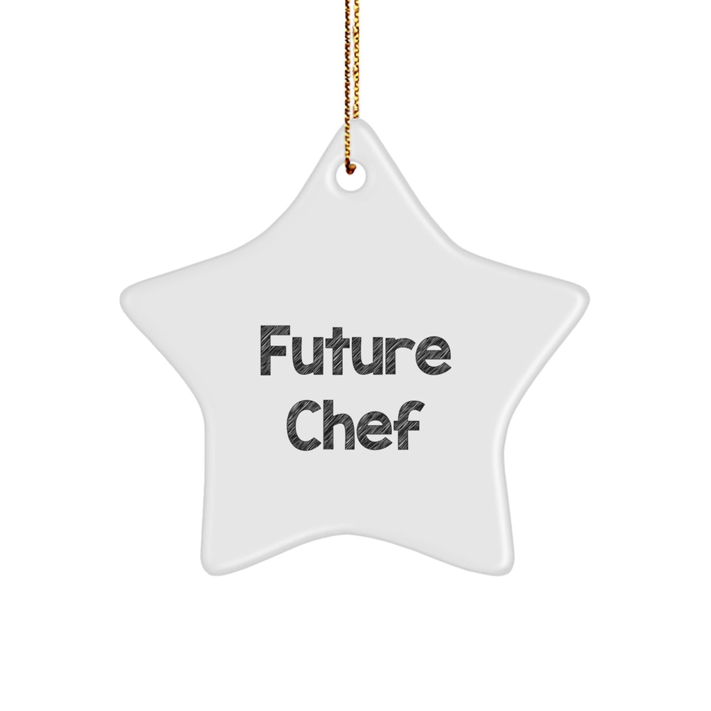 Funny Future Chef Star Ornament Gifts from Friends for Chef Christmas Unique Decorations - Image 1