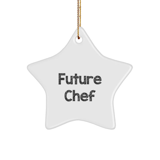 Funny Future Chef Star Ornament Gifts from Friends for Chef Christmas Unique Decorations - Image 1