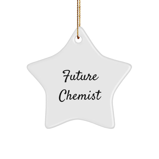 Funny Future Chemist Star Ornament Gifts from Family, Fun Chemistry Decorations for Christmas Unique Gifts for Him, Her, Friends, Coworkers, Family Members - Image 1