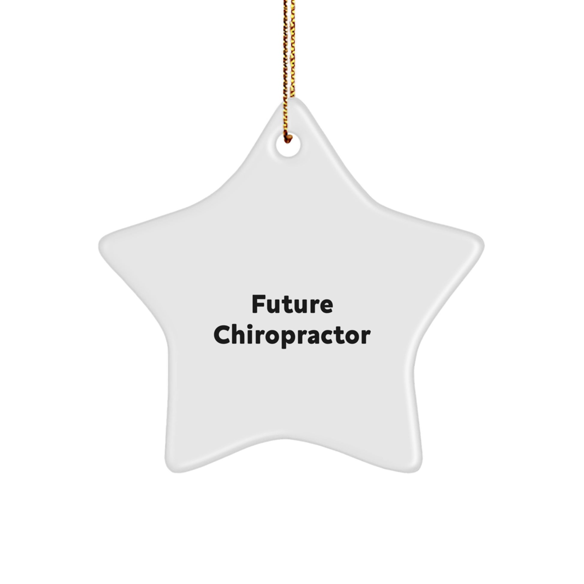 Funny Gifts from Friends, Unique Chiropractor Christmas Star Ornament, Future Chiropractor Inspirational Quote - Image 1