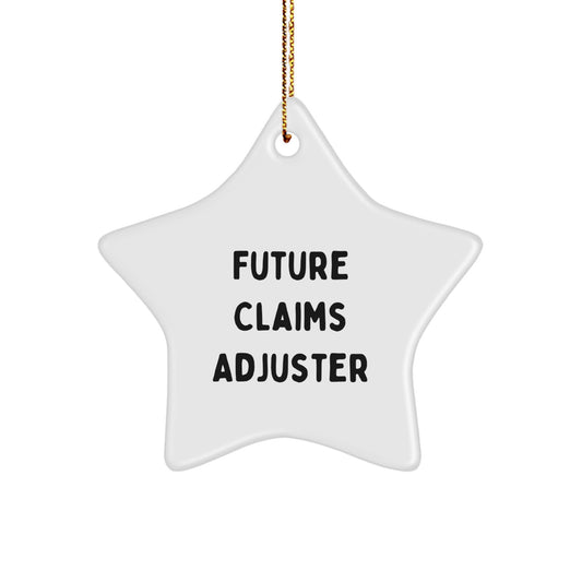 Funny Claims Adjuster Gifts from Friends for Future Claims Adjuster Star Ornament Christmas Unique Presents - Image 1