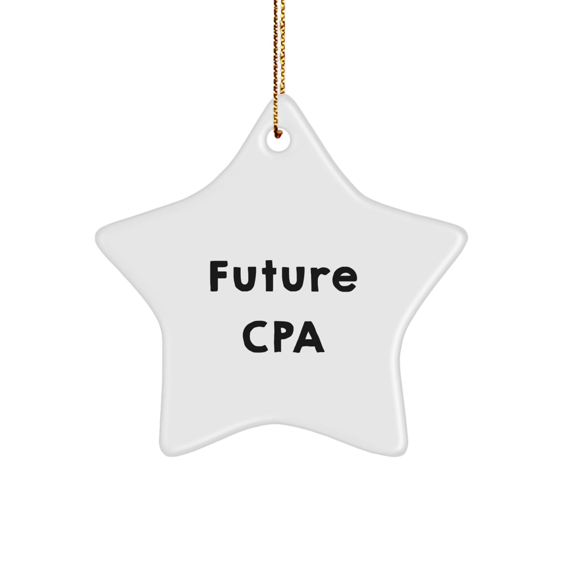 Funny CPA Gifts from Friends, Unique Star Ornament for Future CPA, Inspirational Quote - Image 1