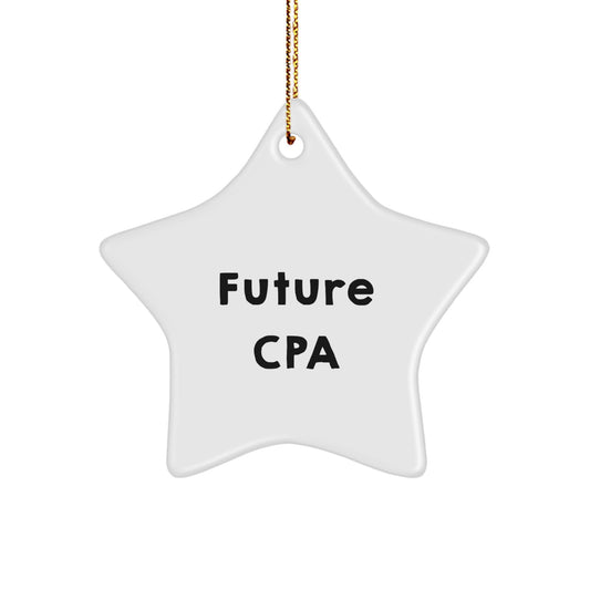Funny CPA Gifts from Friends, Unique Star Ornament for Future CPA, Inspirational Quote - Image 1