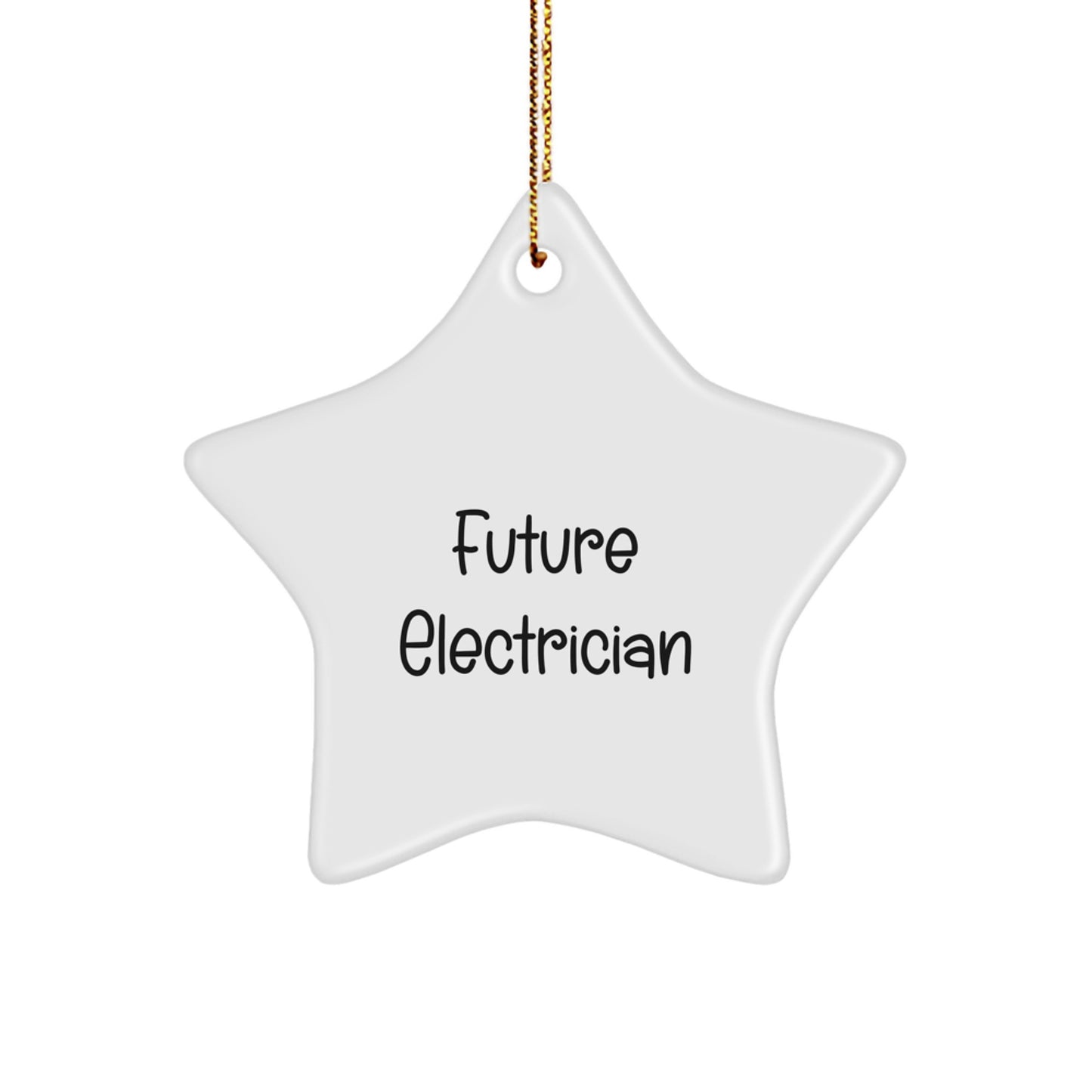 Funny Future Electrician Star Ornament Gifts from Men Friends to Electrician Men Friends - Image 1