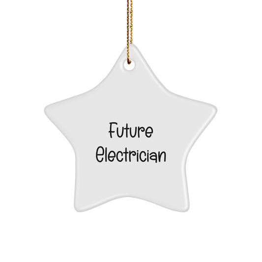 Funny Future Electrician Star Ornament Gifts from Men Friends to Electrician Men Friends - Image 1