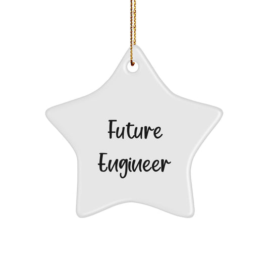 Funny Engineer Christmas Unique Gift, Future Engineer Inspirational Quote, Star Ornament for Engineer Friends and Family, Gifts from Engineer, Gifts for Future Engineer - Image 1