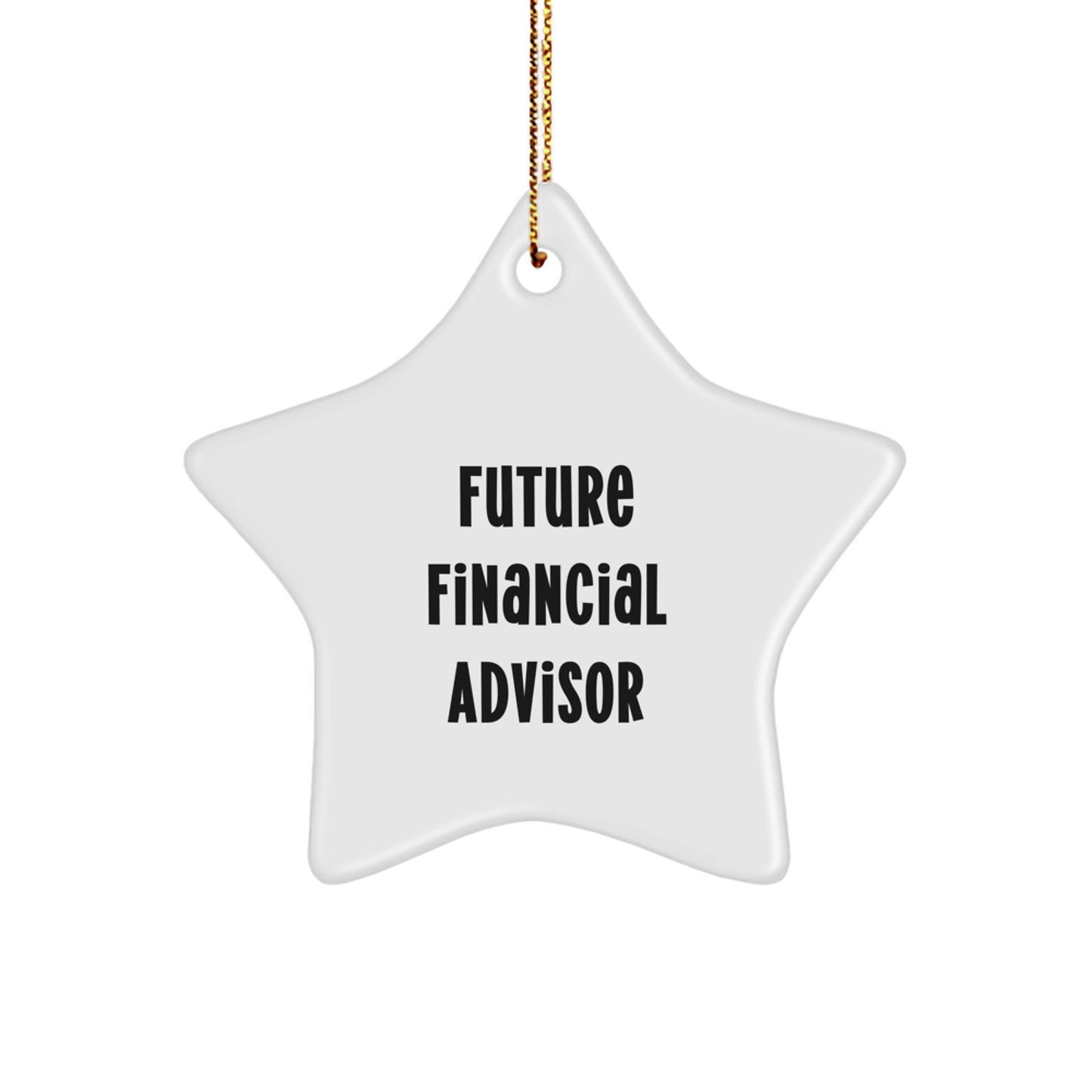 Gifts from Friends for Future Financial Advisors, Funny Inspirational Star Ornament, Christmas Unique Gifts - Image 1
