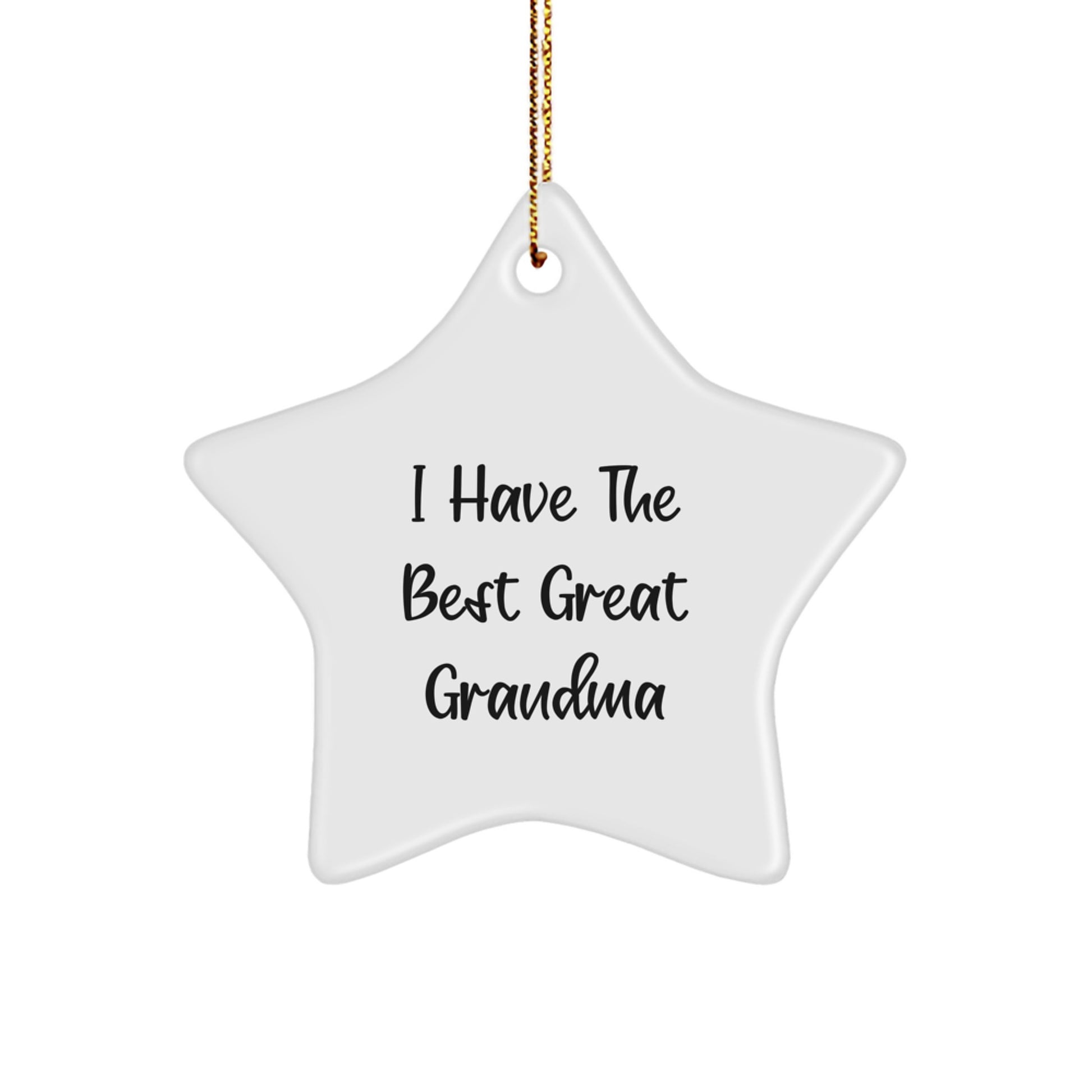 Funny Grandma Star Ornament, Gifts for Grandma from Family, Best Great Grandma Christmas Unique Decorations - Image 1