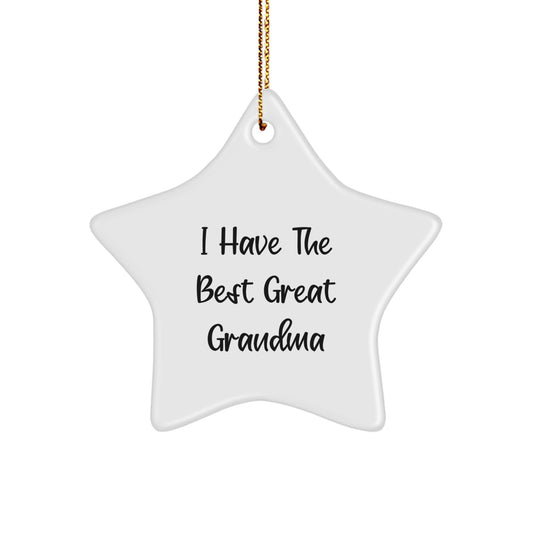 Funny Grandma Star Ornament, Gifts for Grandma from Family, Best Great Grandma Christmas Unique Decorations - Image 1