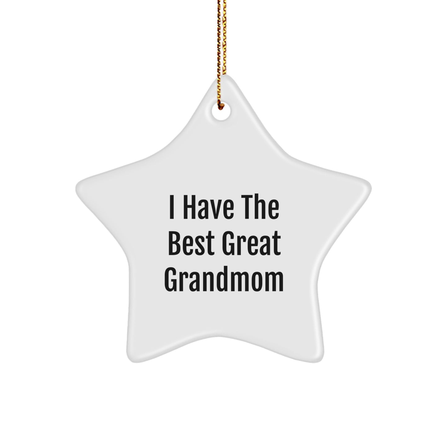 Funny Grandmom Gifts from Family for Great Grandmom Star Ornament Christmas Unique Presents - Image 1