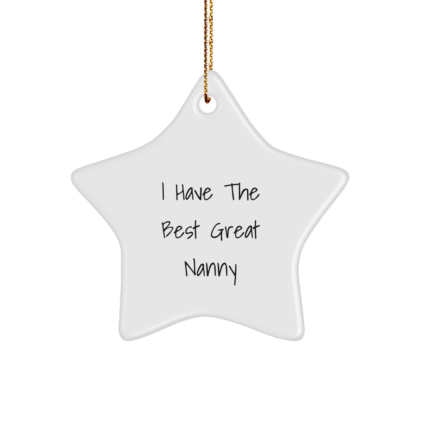 Funny Nanny Gifts from Family for Nanny Star Ornament - Great Nanny Best Nanny - Image 1