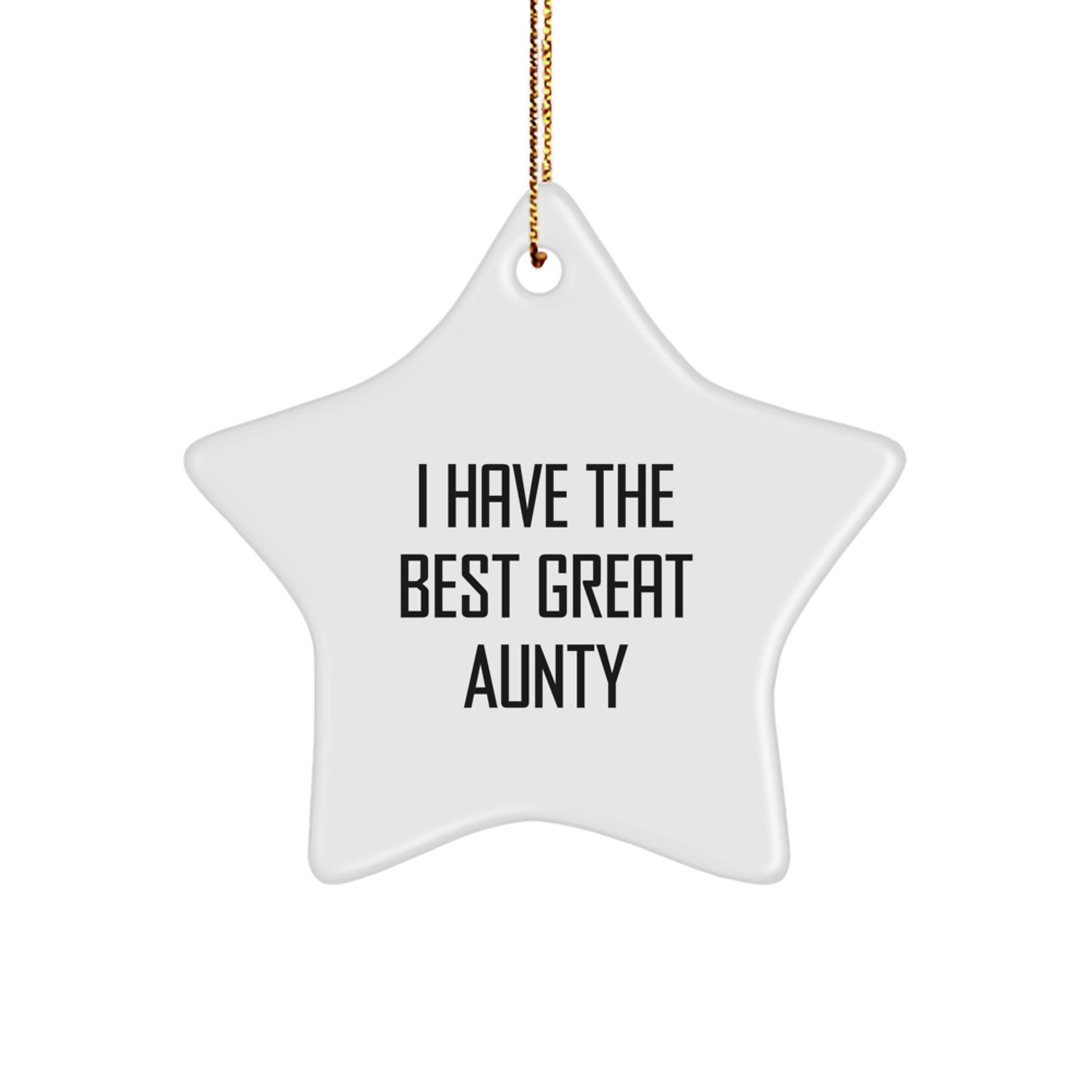 Funny Aunty Gifts from Men to Great Aunty - Star Ornament for Christmas Unique Gifts - Image 1
