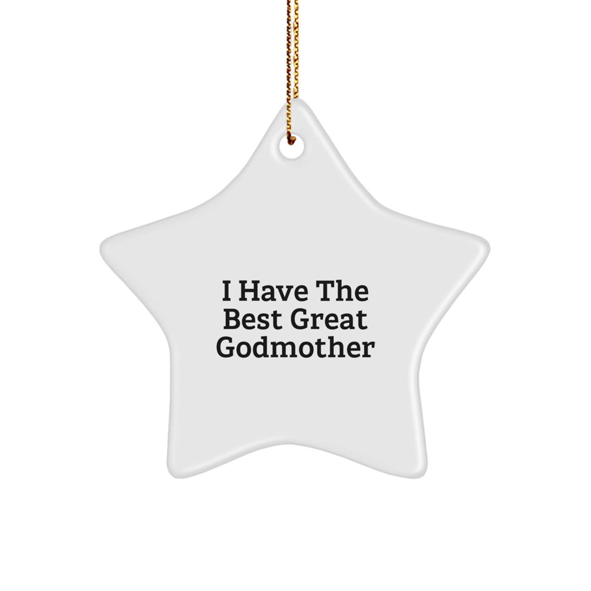Funny Godmother Quotes Star Ornaments Gifts from Family for Christmas Unique Godmother - Image 1