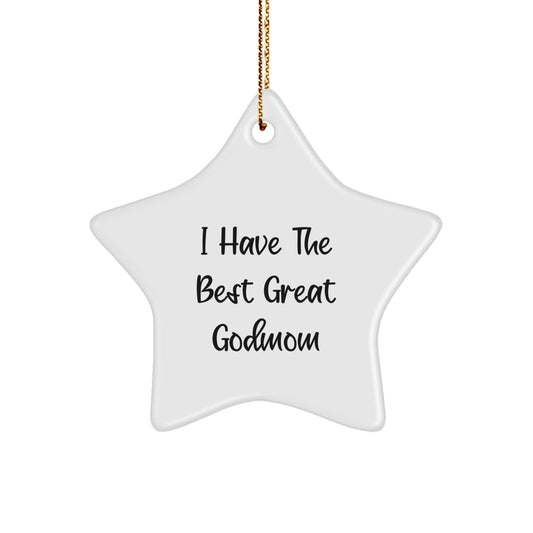 Funny Godmom Star Ornament Gifts from Family for Christmas Unique Presents - Image 1