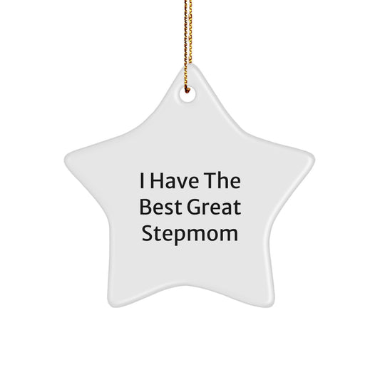 Funny Stepmom Gifts from Men to Stepmom - Great Stepmom Star Ornament for Christmas Unique Gifts - Image 1