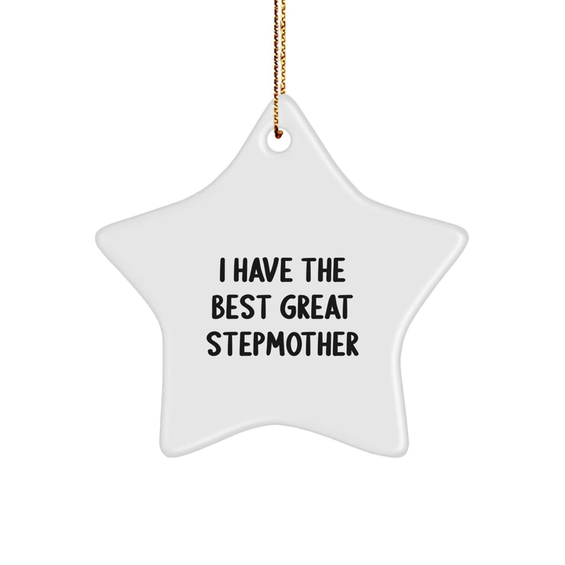 Funny Stepmother Gifts, Great Stepmother Star Ornament, Christmas Unique Gift from Family to Great Stepmother, Funny Quote Stepmother Decor - Image 1