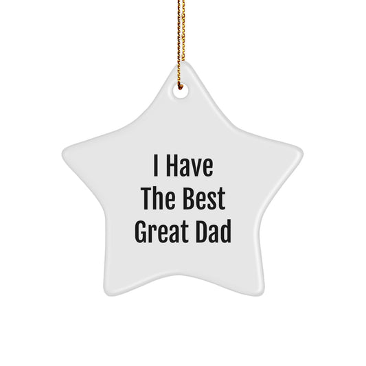 Funny Dad Gifts from Men to Dad - I Have The Best Great Dad Star Ornament for Christmas Unique Gifts - Image 1