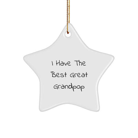 Funny Grandpop Gifts from You - Great Grandpop Star Ornament for Christmas - Image 1
