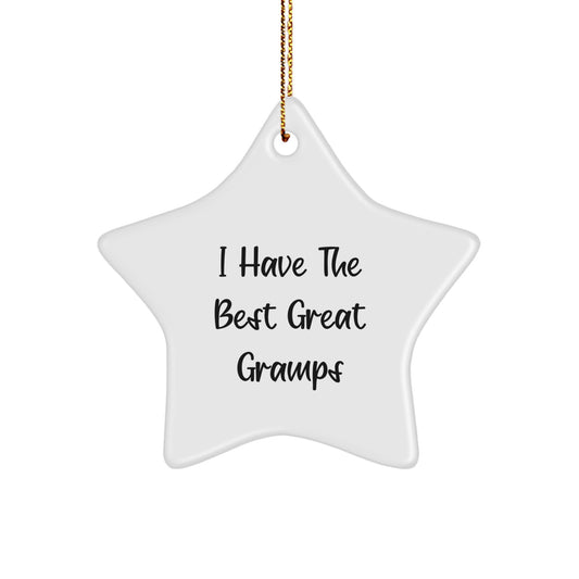 Funny Gramps Gifts from Men to Gramps - I Have The Best Great Gramps Star Ornament for Christmas Unique Presents - Image 1