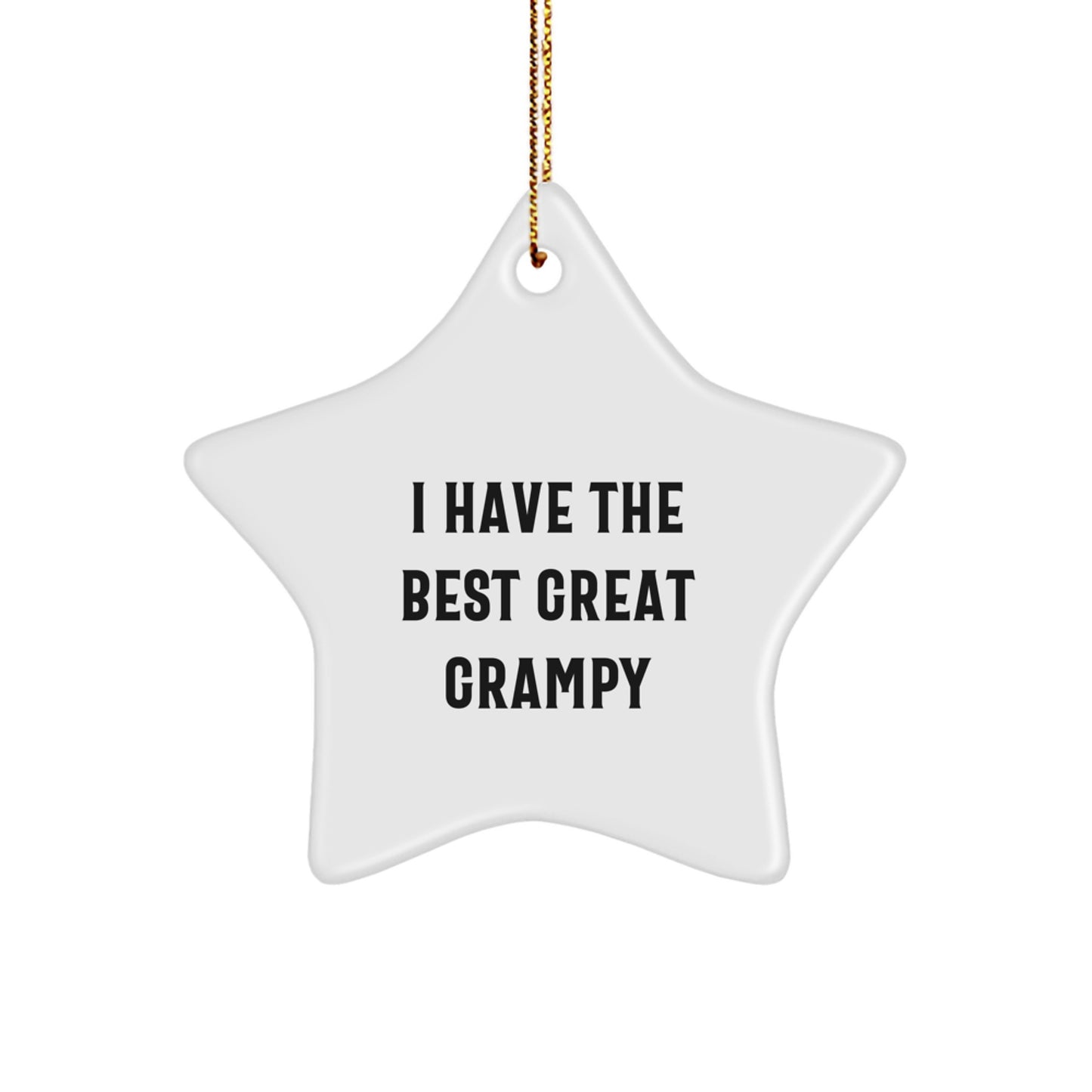 Grampy's Funny Star Ornament, Christmas Unique Gifts from Family - Image 1