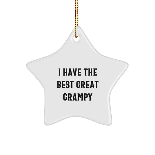 Grampy's Funny Star Ornament, Christmas Unique Gifts from Family - Image 1