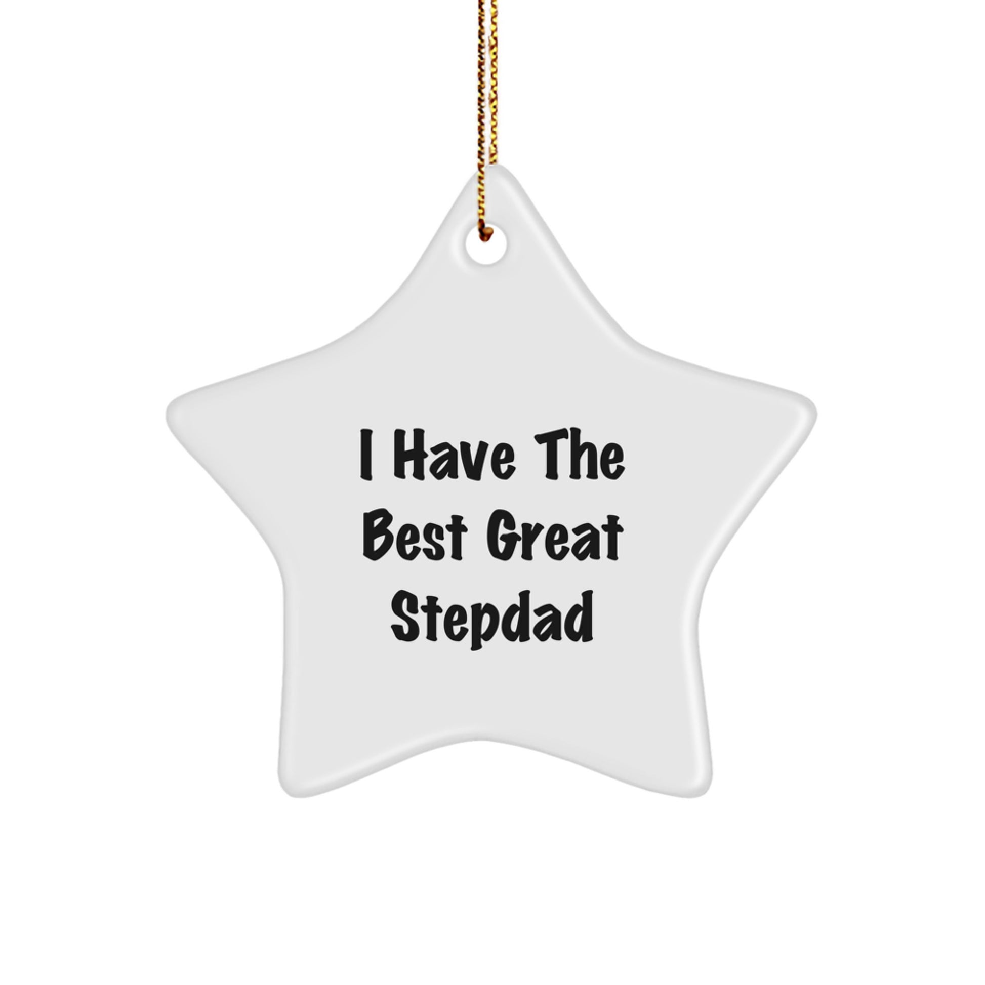 Gifts from Family for Great Stepdads, Funny Stepdad Star Ornament, Christmas Unique Gifts - Image 1