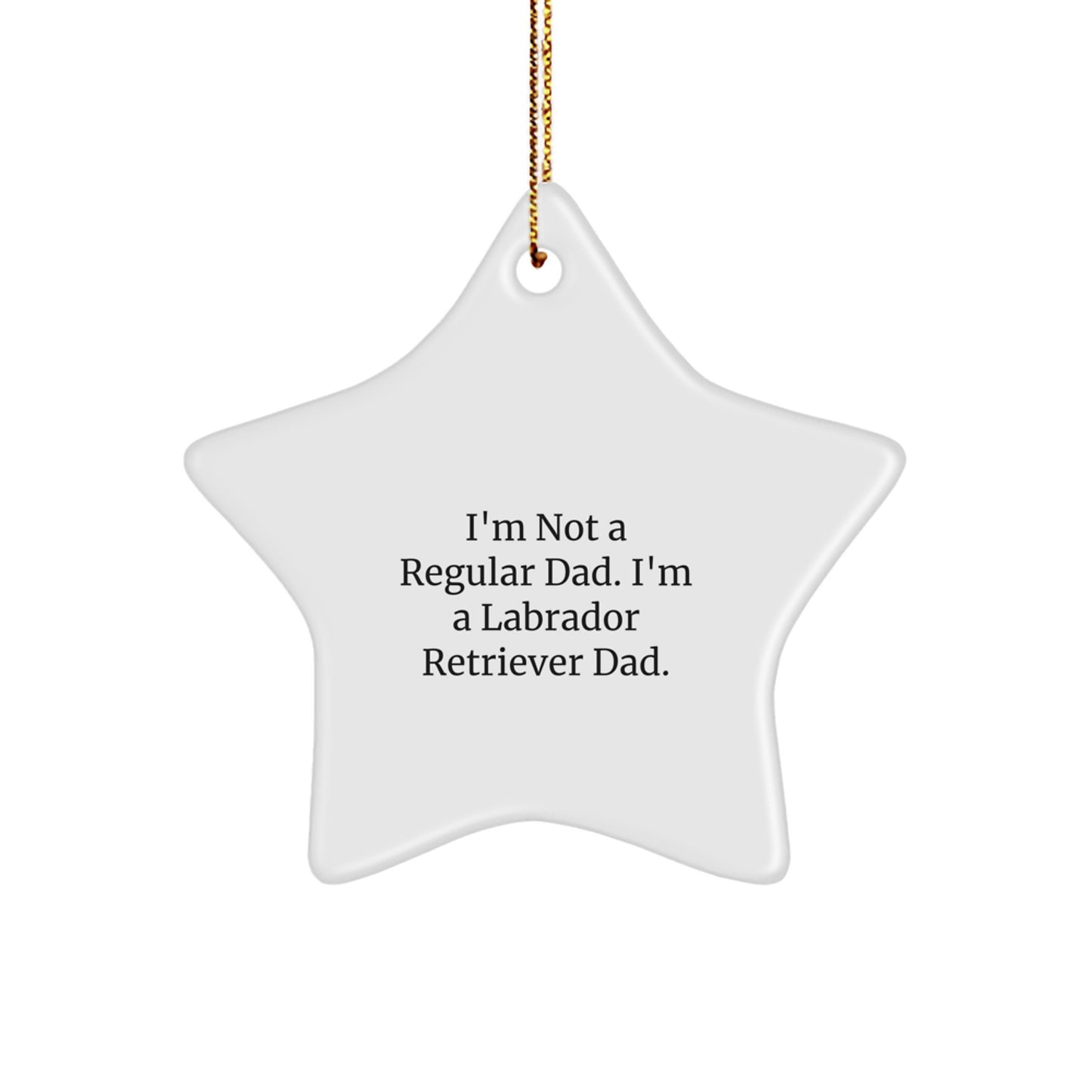 Funny Labrador Retriever Dog Star Ornament Gifts from Dad, Labrador Retriever Dad Star, Labrador Retriever Dog Christmas Unique Gifts - Image 1