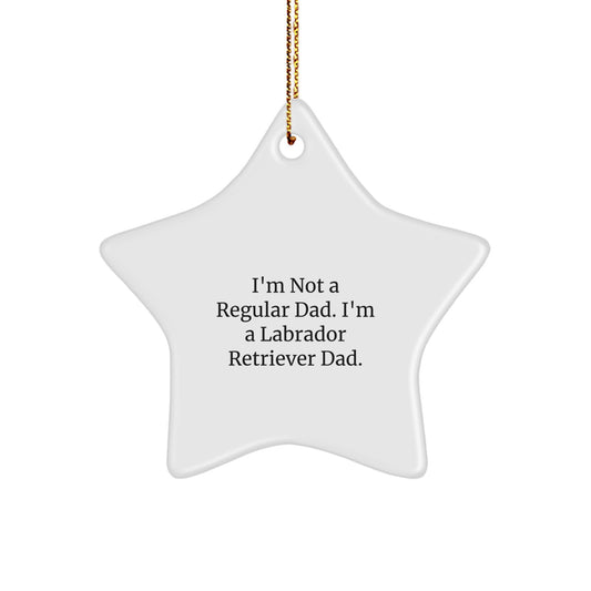 Funny Labrador Retriever Dog Star Ornament Gifts from Dad, Labrador Retriever Dad Star, Labrador Retriever Dog Christmas Unique Gifts - Image 1