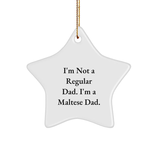 Maltese Dad Funny Star Ornament Gifts from Dad to Maltese Dog Lover - Image 1