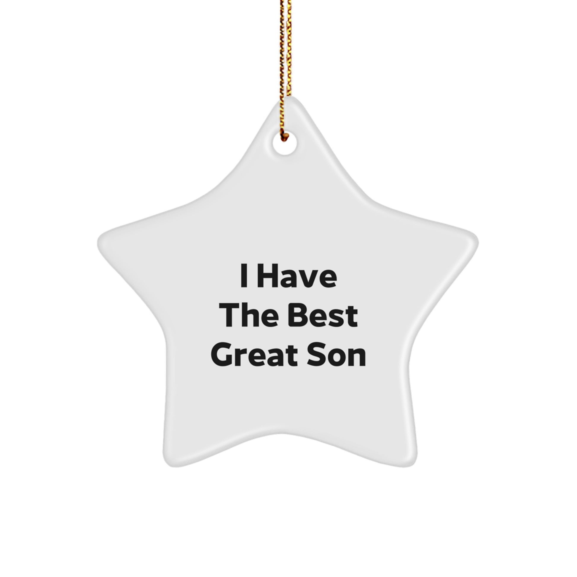 Funny Son Gifts from Mom, Star Ornament I Have The Best Great Son, Perfect for Christmas - Image 1
