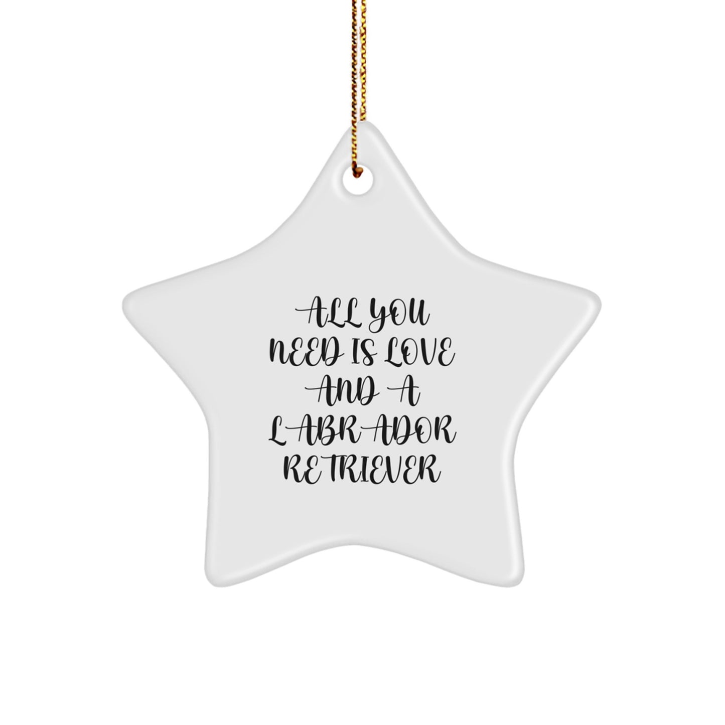 Funny Labrador Retriever Dog Gifts from Friends for Christmas, Star Ornament Quote Lover, Star Shaped Decoration, Labrador Retriever Dog Lover Gifts - Image 1