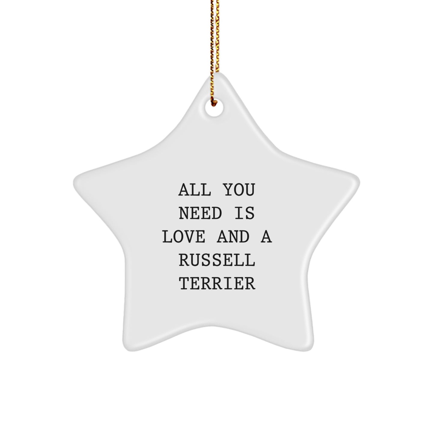 Russell Terrier Dog Christmas Star Ornament Gifts from Loved Ones, Inspirational Russell Terrier Dog Star Decor for Home, Office, or Russell Terrier Dog Enthusiasts - Image 1