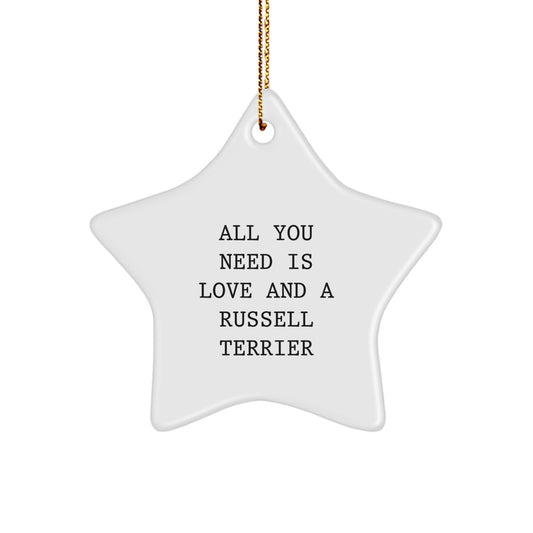 Russell Terrier Dog Christmas Star Ornament Gifts from Loved Ones, Inspirational Russell Terrier Dog Star Decor for Home, Office, or Russell Terrier Dog Enthusiasts - Image 1