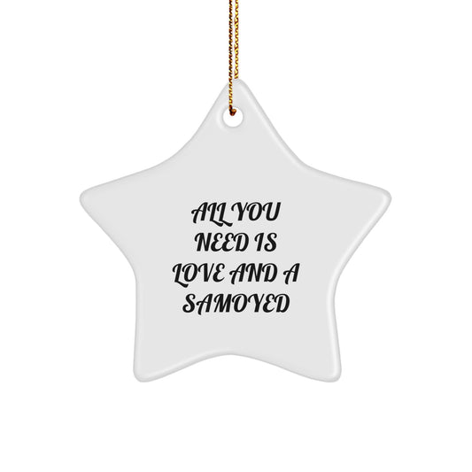 Samoyed Dog Christmas Star Ornament Gift from Men to Friends - Image 1