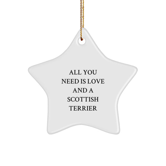 Funny Scottish Terrier Dog Star Ornament Gifts from Friends and Family for Christmas Unique Present - Image 1