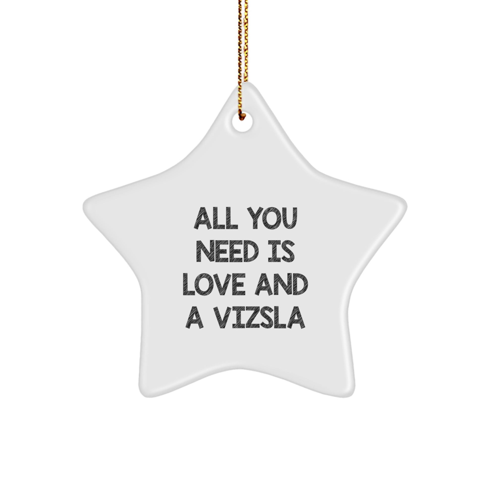 Funny Vizsla Dog Star Ornament Gifts from Family for Christmas - Image 1