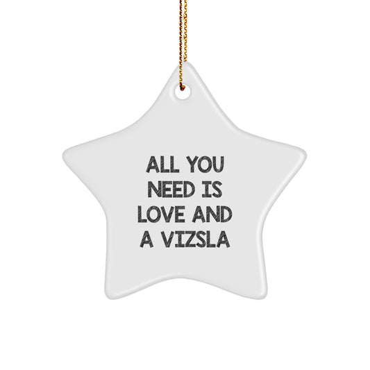 Funny Vizsla Dog Star Ornament Gifts from Family for Christmas - Image 1