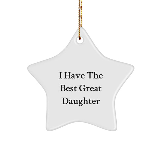 Funny Daughter Gifts from Mom, Star Ornament for Daughter, Perfect Christmas Unique Gifts for Daughter - Daughter Star Ornament - Image 1