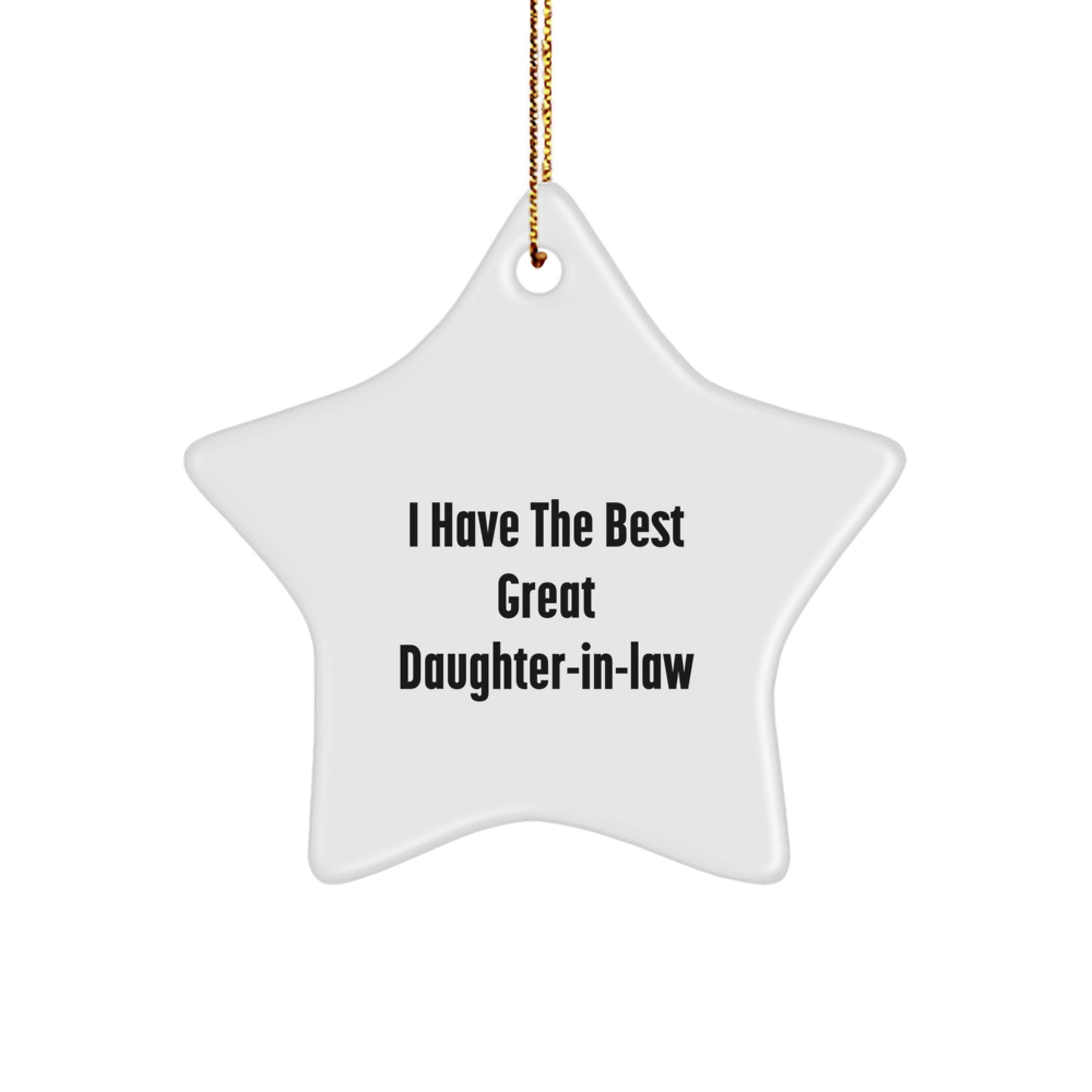 Funny Daughter-in-law Star Ornament Gifts from Men to Daughter-in-law, Best Daughter-in-law Christmas Unique Gifts, Daughter-in-law Inspiration Star Ornament - Image 1