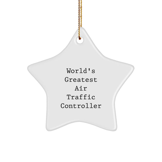 Funny Air Traffic Controller Gifts from Friends - World's Greatest Star Ornament for Christmas Unique Gifts - Image 1