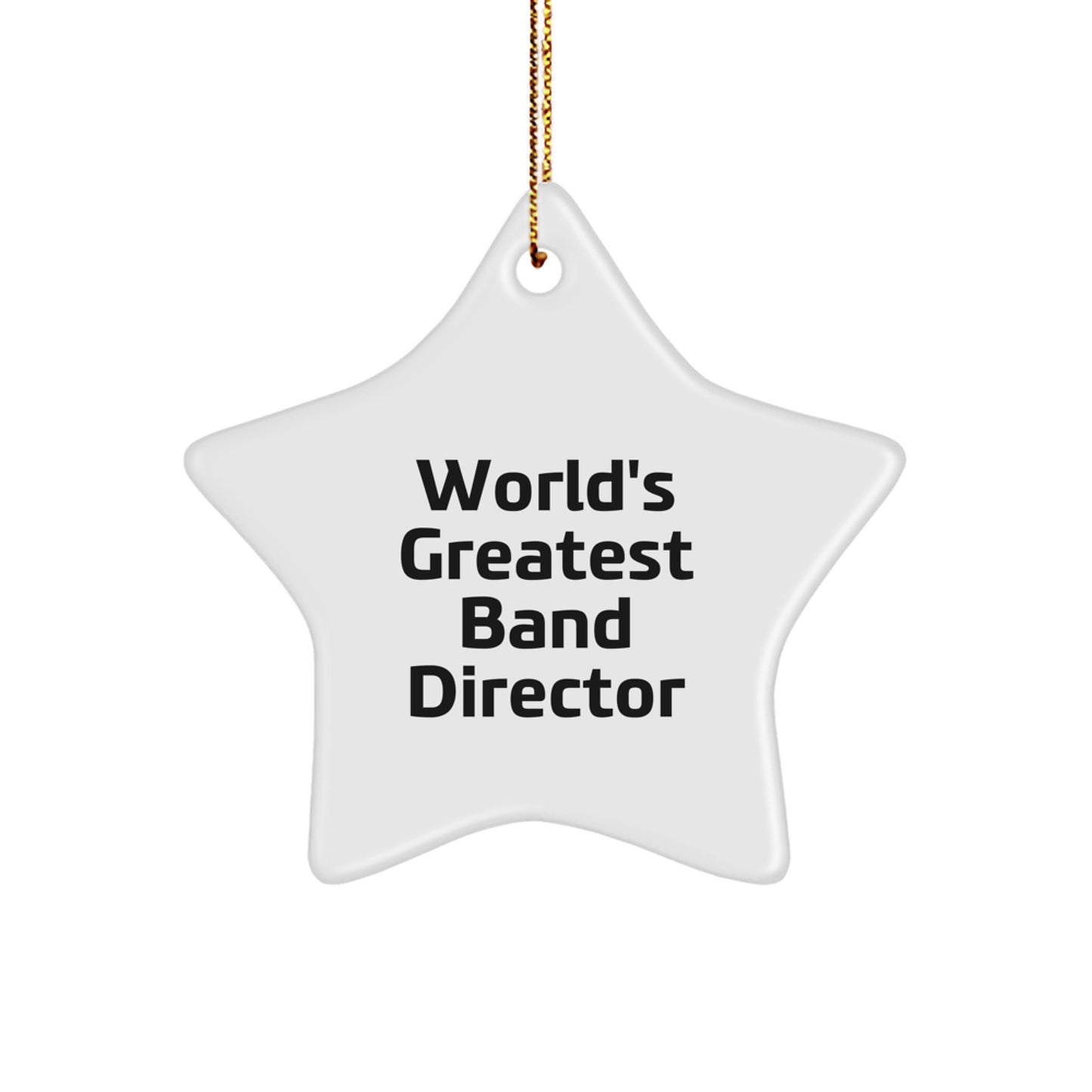 Funny Band Director Gifts from Friends for Him - Star Ornament Christmas Unique Presents - Image 1