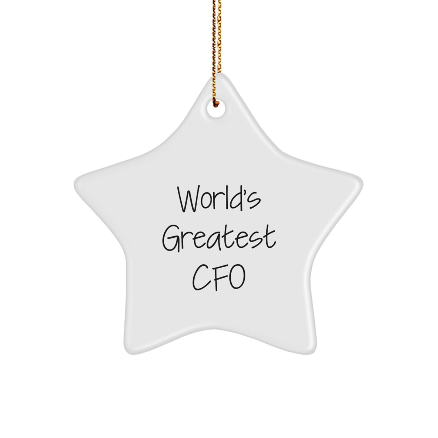 World's Greatest CFO Funny Star Ornament Gifts for CFO from Friends, CFO Funny Christmas Unique Gifts for Men, Women, Family, Friends - Image 1
