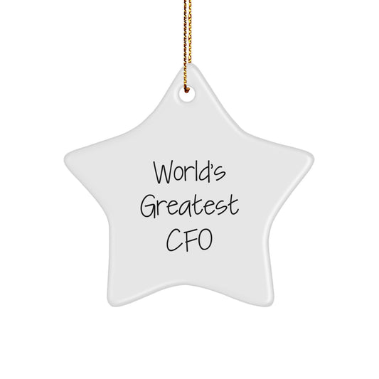 World's Greatest CFO Funny Star Ornament Gifts for CFO from Friends, CFO Funny Christmas Unique Gifts for Men, Women, Family, Friends - Image 1